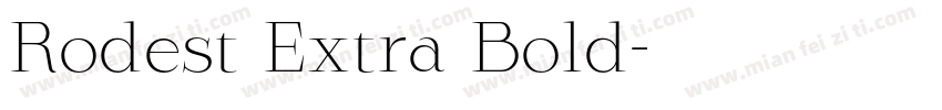 Rodest Extra Bold字体转换